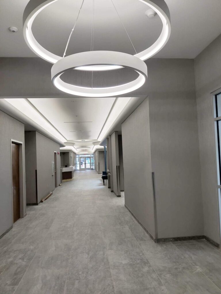 Commercial interior hallway