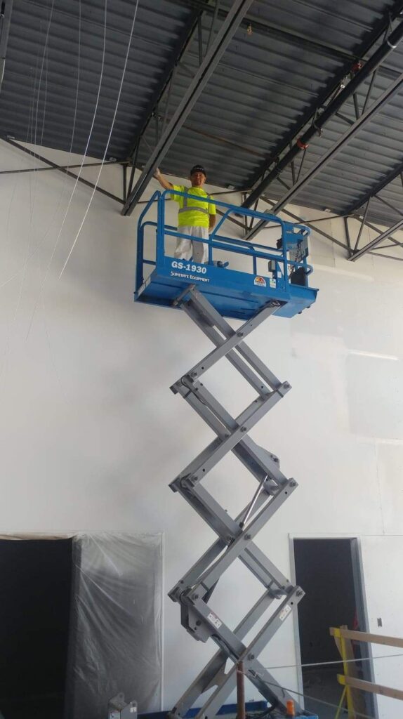 Large interior commercial painting
